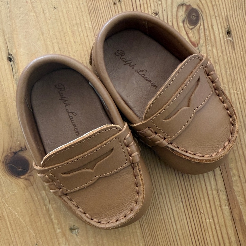 Ralph Lauren Brown Kids Moccasins